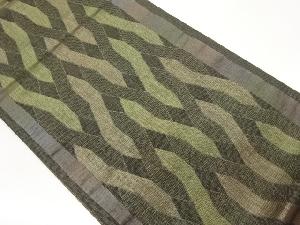 捻り縞模様織出し袋帯